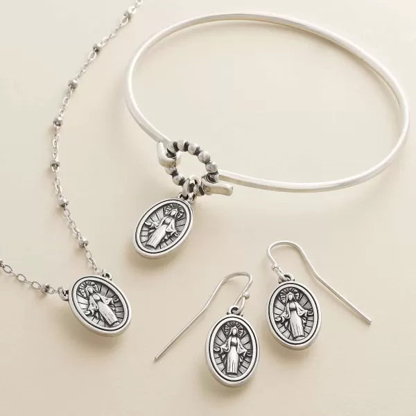 James Avery Artisan Jewelry Earrings-Virgin Mary Dangle Earrings