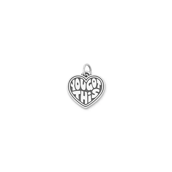 James Avery Artisan Jewelry Charms-You Got This Heart Charm