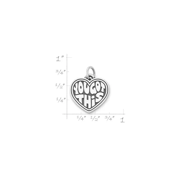 James Avery Artisan Jewelry Charms-You Got This Heart Charm